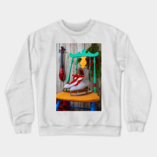 Old Vintage Ice Skates Crewneck Sweatshirt